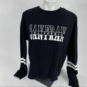 Divided H & M San Fran California Black Long Sleeve Shirt L